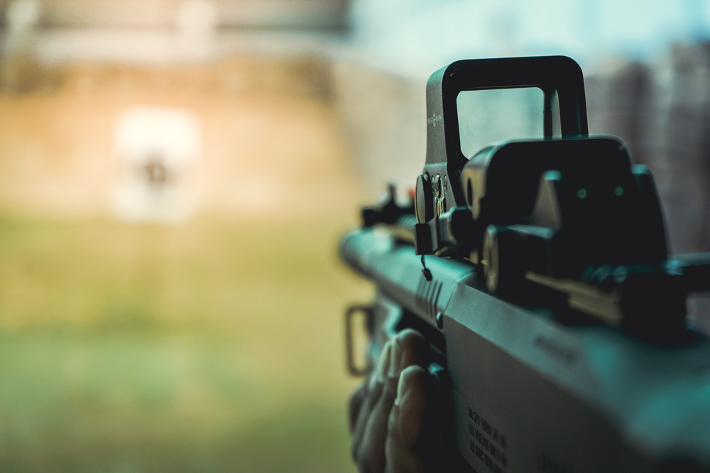 best red dot sights and scopes: down range