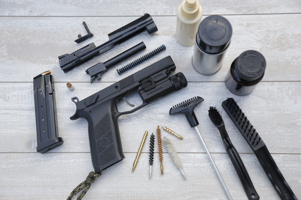 how to clean a handgun